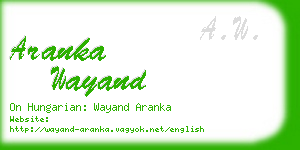 aranka wayand business card